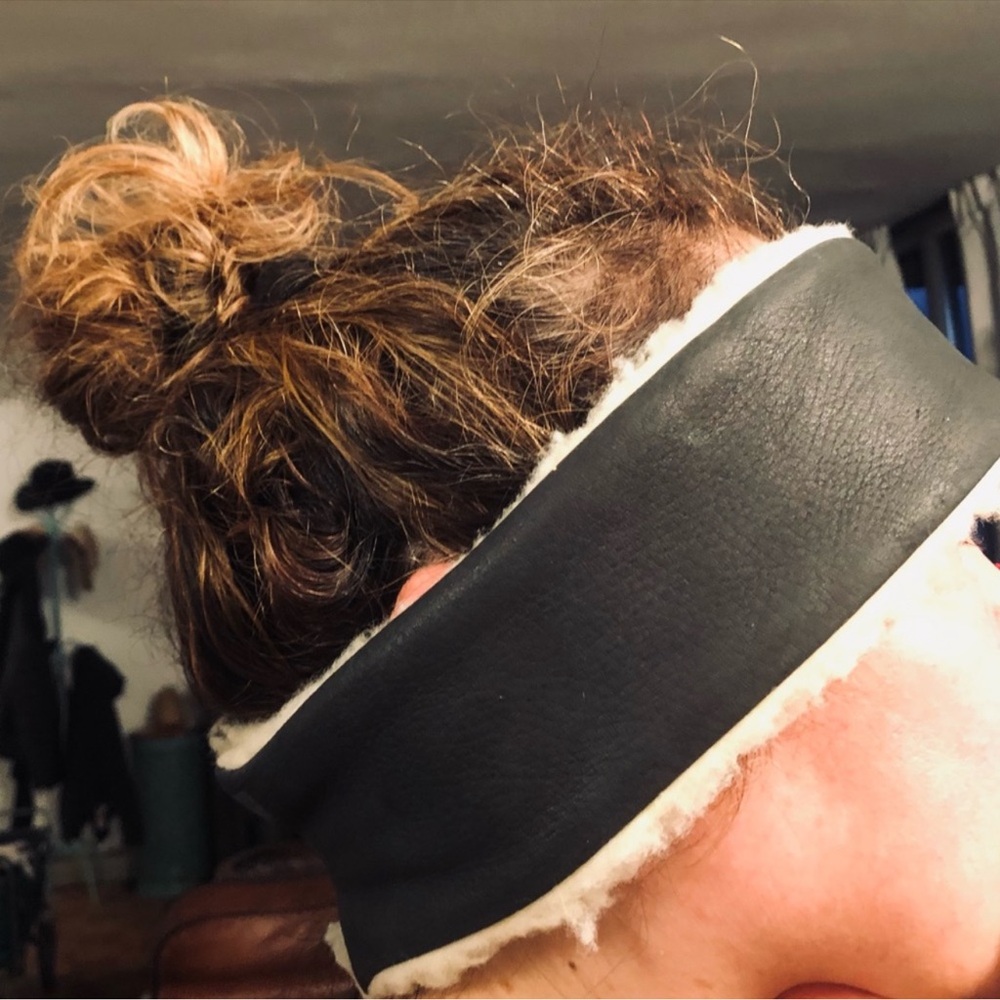 Wool-lined Leather Warm Winter Headband
